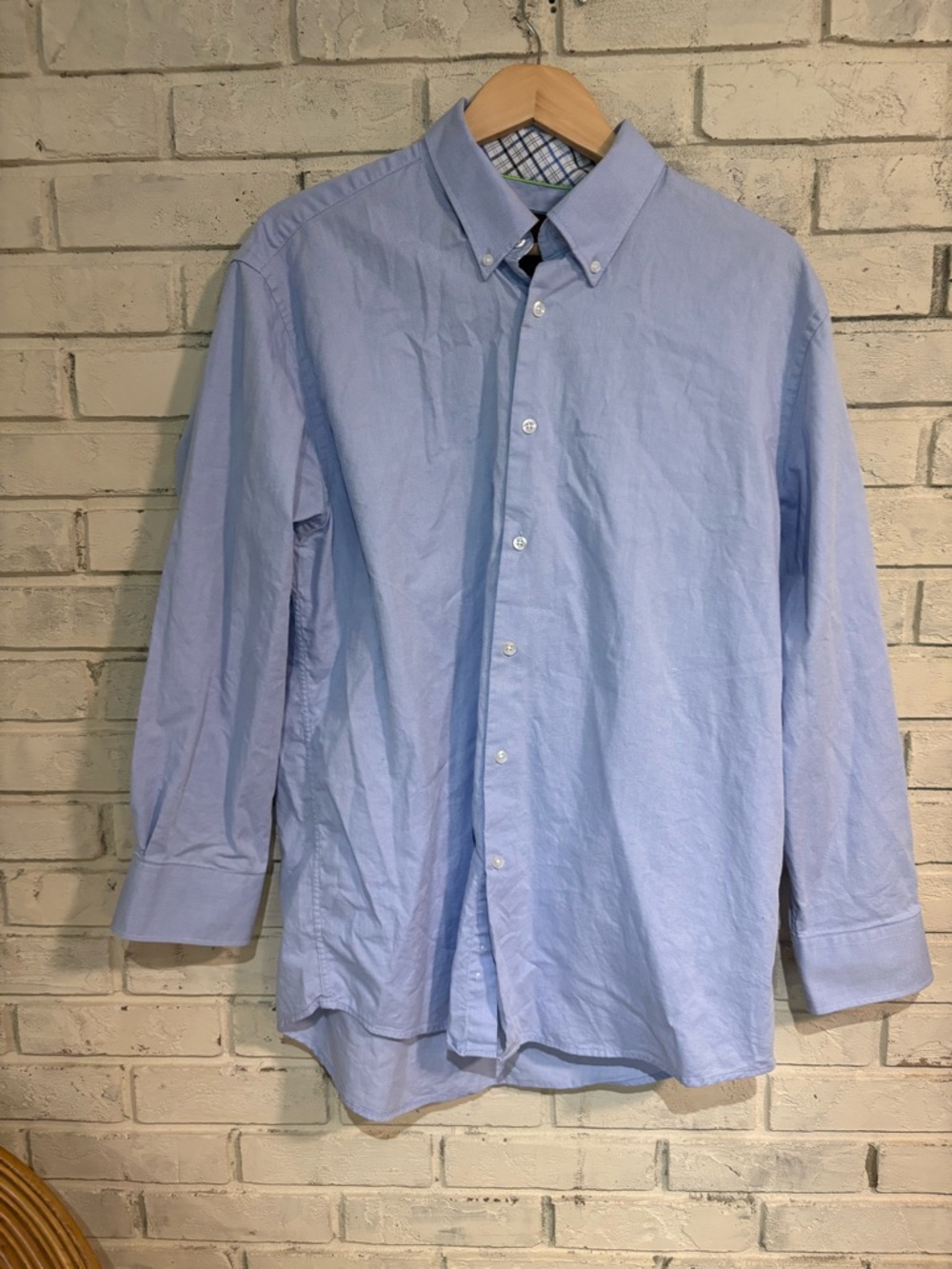 TATTERSALL London Classic Light Blue Men's Button-Down Shirt XL